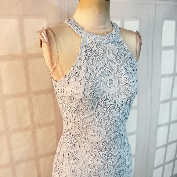 Lulu’s Love Poem Light Blue Lace Mini Dress size small - Picture 6 of 14